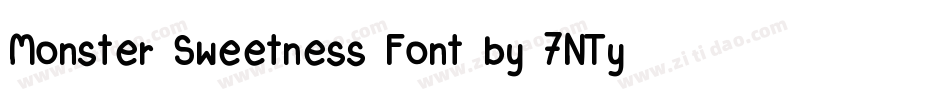 Monster Sweetness Font by 7NTypes字体转换
